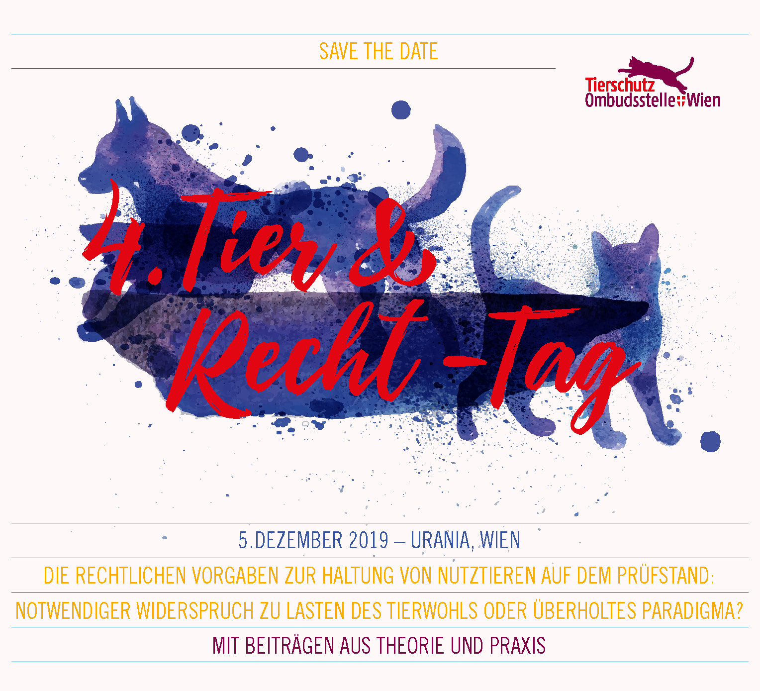 Save the date. Tier und Recht - Tag